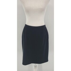 Alex Garfield & Marks Black Career Skirt 8 Office Minimalist Knee Length NEW NWT